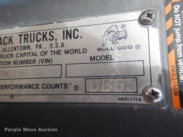 image for item DJ1272 1997 Mack RD690S  ready mix truck