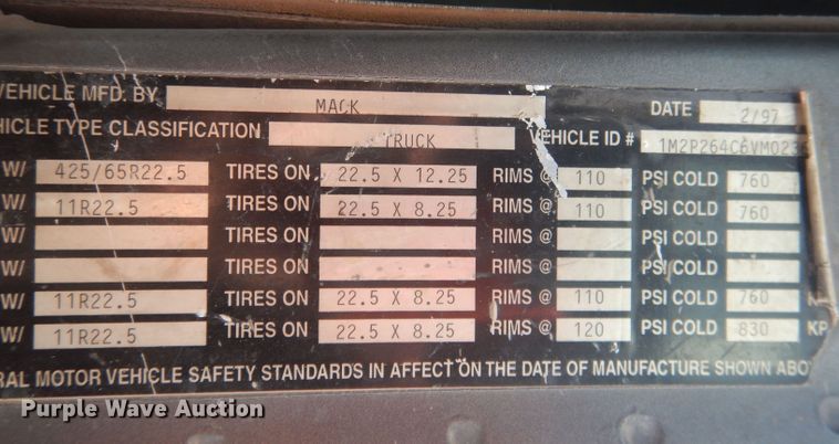 image for item DJ1272 1997 Mack RD690S  ready mix truck