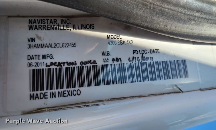 image for item DJ1704 2012 International 4300  utility / service truck