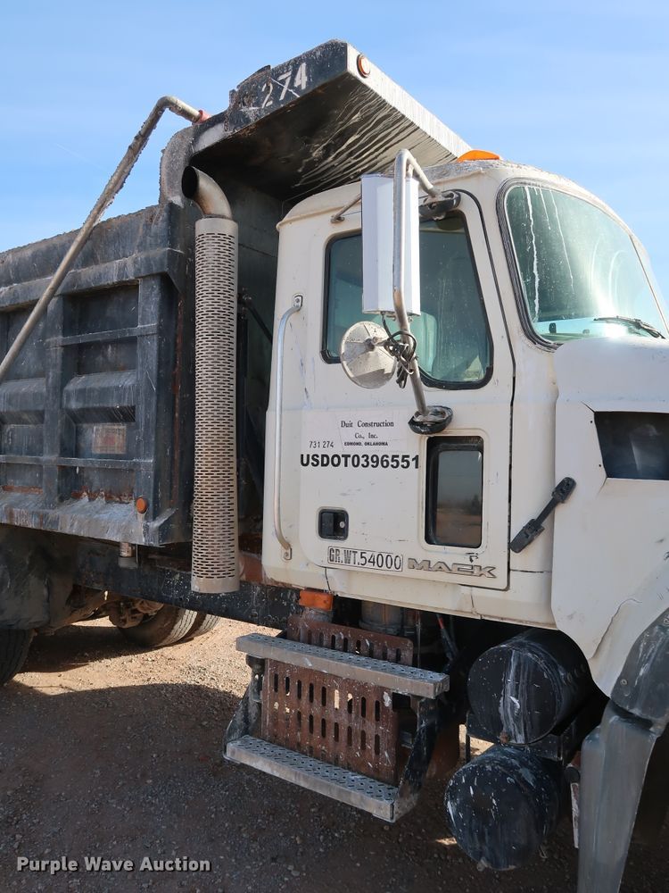 image for item DK3574 2009 Mack GU713  dump truck