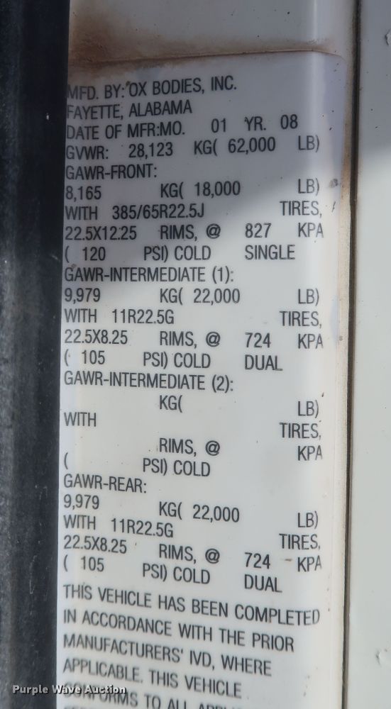 image for item DK3574 2009 Mack GU713  dump truck