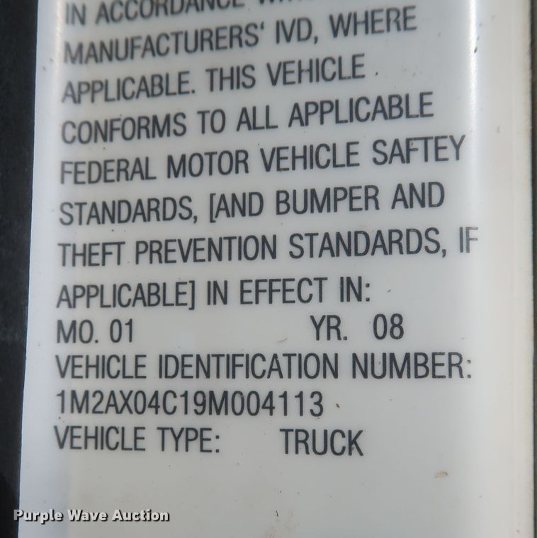 image for item DK3574 2009 Mack GU713  dump truck