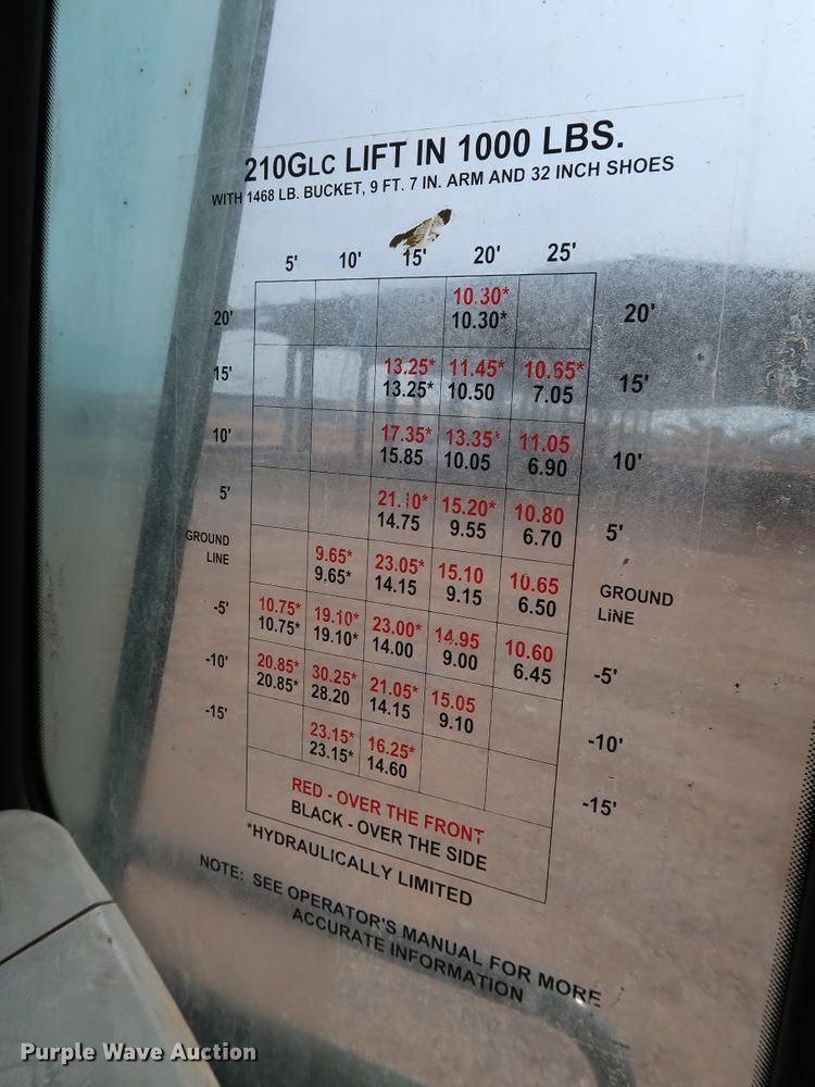 image for item DK3581 2015 John Deere 210G LC  excavator