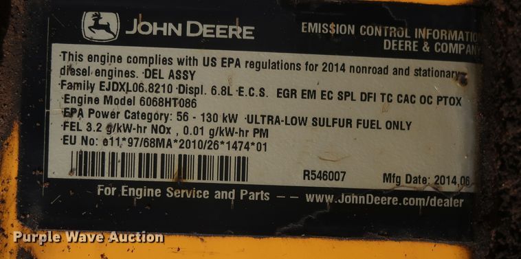 image for item DK3581 2015 John Deere 210G LC  excavator