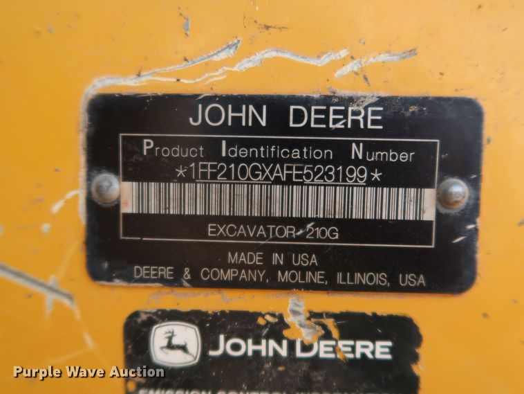 image for item DK3581 2015 John Deere 210G LC  excavator