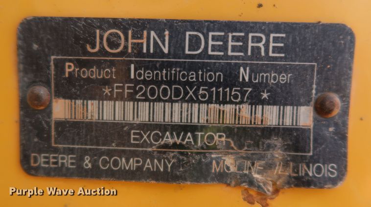 image for item DK3582 2008 John Deere 200D LC  excavator