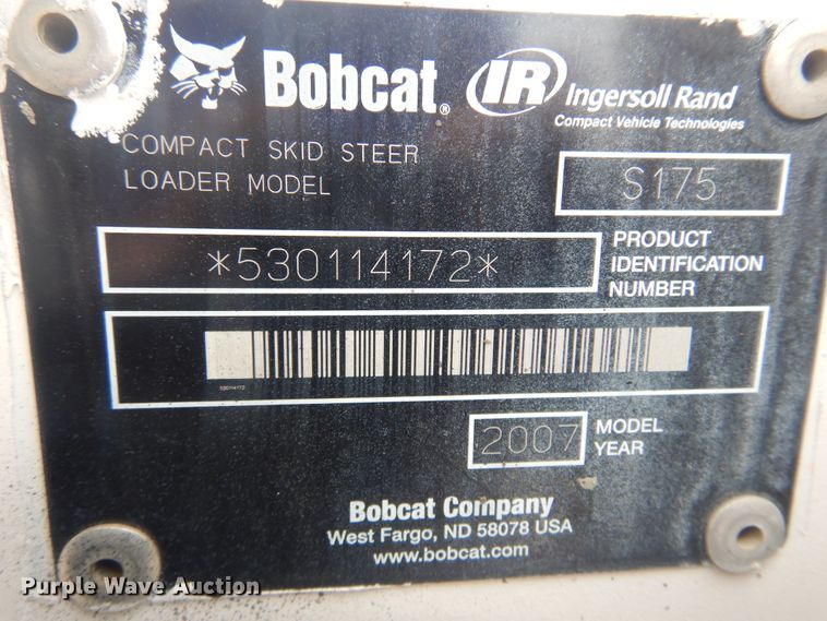 image for item DK4250 2007 Bobcat S175  skid steer loader