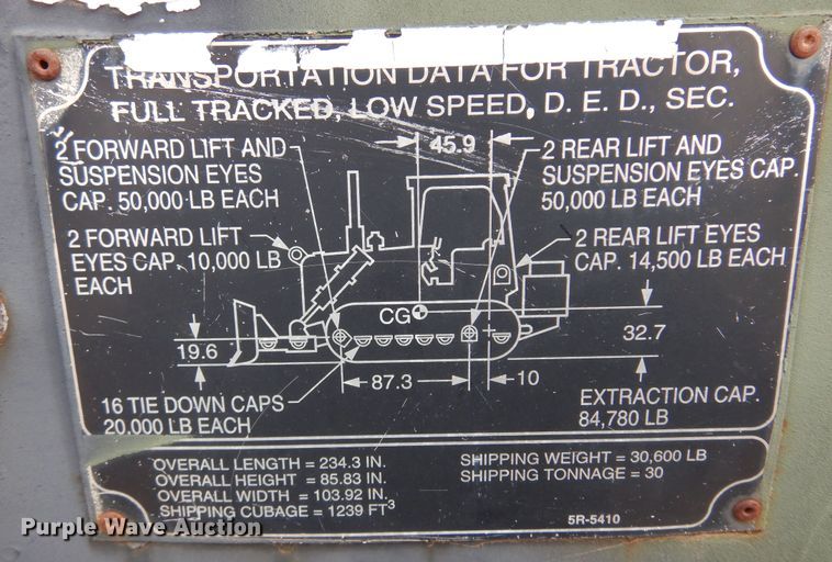 image for item DK4296 1982 Caterpillar D5B  dozer