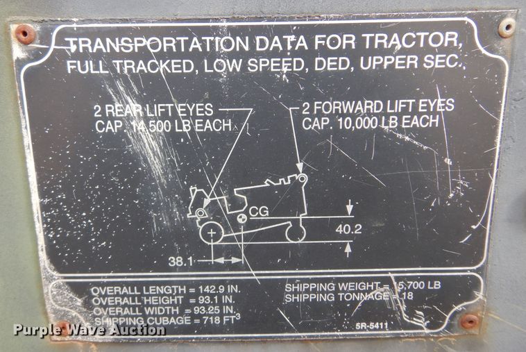 image for item DK4296 1982 Caterpillar D5B  dozer