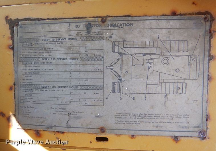 image for item DK7255 1971 Caterpillar D7F  dozer