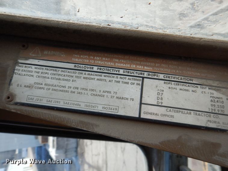 image for item DL5924 1977 Caterpillar D9H  dozer