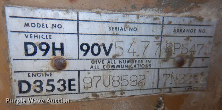 image for item DL5924 1977 Caterpillar D9H  dozer