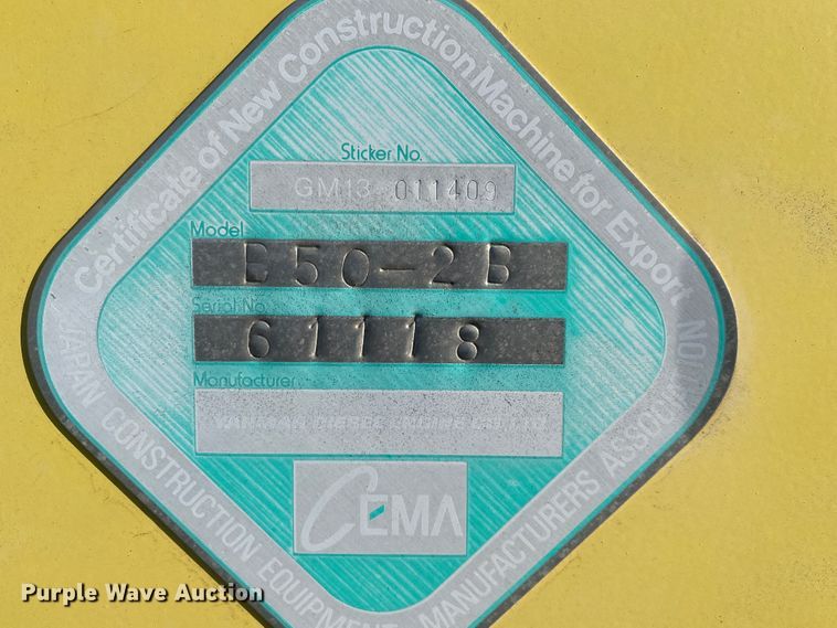 image for item DL6951 1999 Yanmar B50-2B  mini excavator