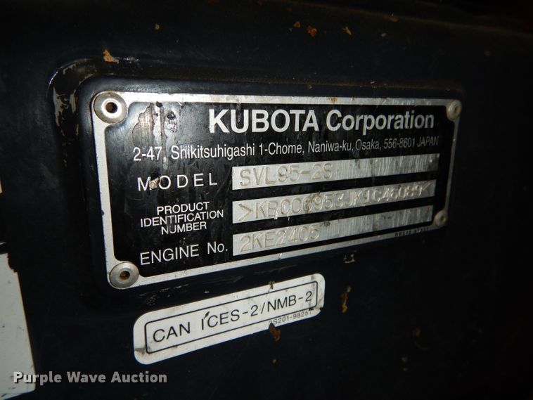 image for item DM4473 2019 Kubota SVL95-2S  tracked skid steer loader