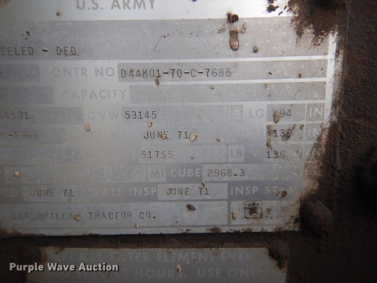 image for item DM5279 1971 Caterpillar 830MB  conventional scraper