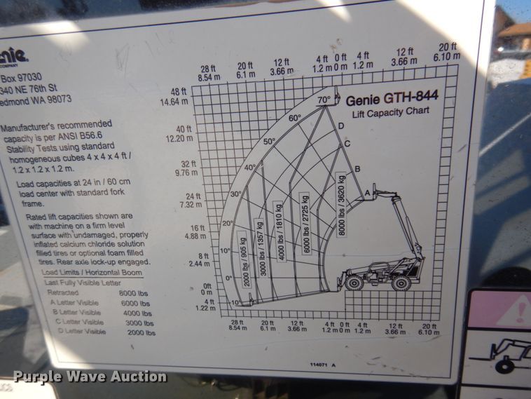 image for item DM5353 2007 Genie GTH-844  telehandler