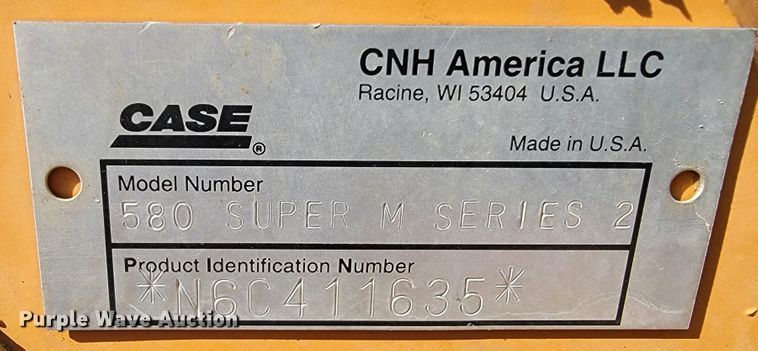 image for item DM7483 2006 Case 580 Super M Series 2  backhoe