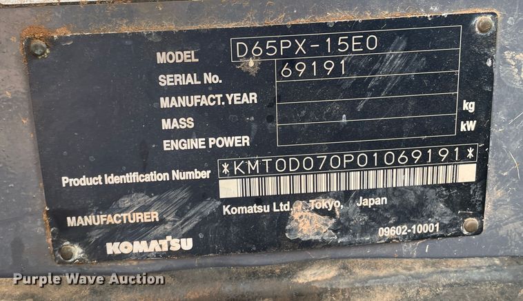 image for item DN0209 2006 Komatsu D65PX-15EO  dozer