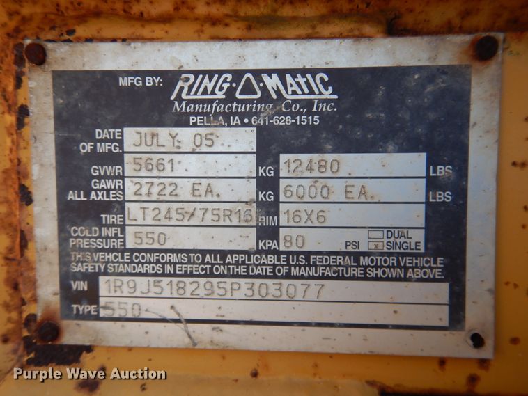 image for item DN1271 2005 Vermeer 550  vacuum excavator