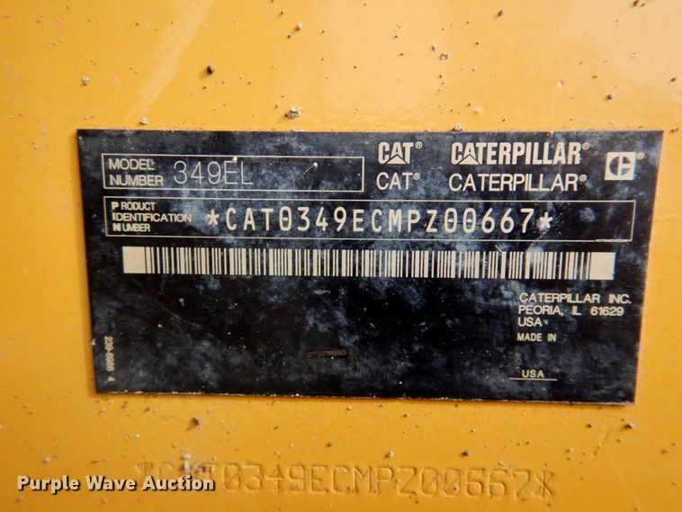image for item DN1276 2013 Caterpillar 349EL  excavator