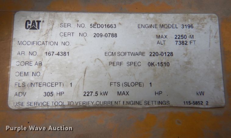 image for item DN1280 2004 Caterpillar 730  haul truck