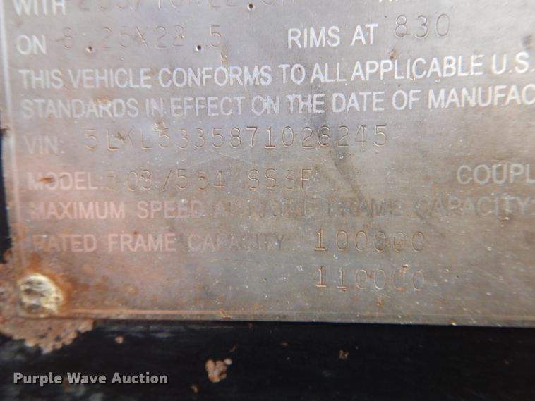 image for item DN1287 2007 Load King 508/554  lowboy equipment trailer