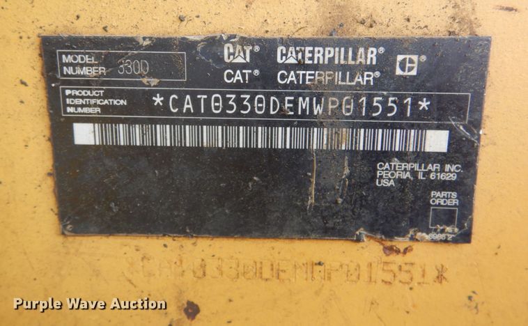 image for item DN1288 2007 Caterpillar 330DL  excavator