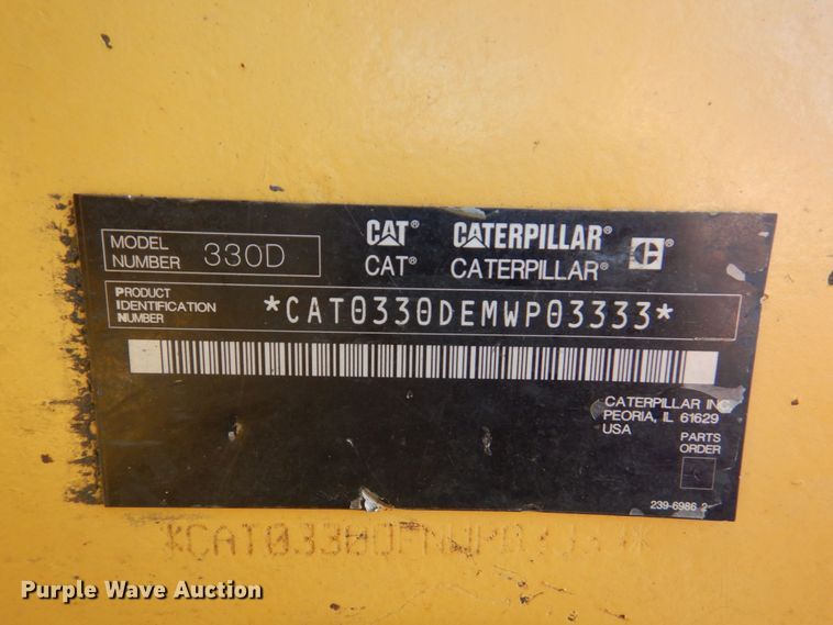 image for item DN1341 2008 Caterpillar 330DL  excavator