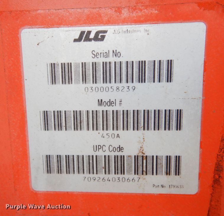 image for item DR1109 2001 JLG 450A  boom lift
