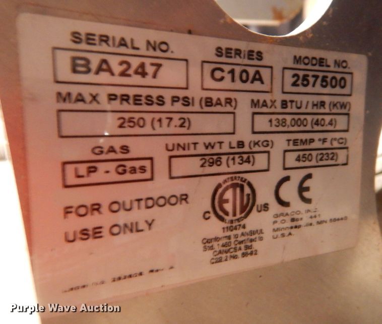 image for item IE9640 Graco ThermoLazer 257500  thermoplastic line striping system