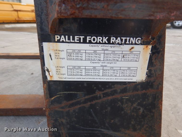 image for item IM9788 John Deere Worksite Pro 48" L skid steer forks