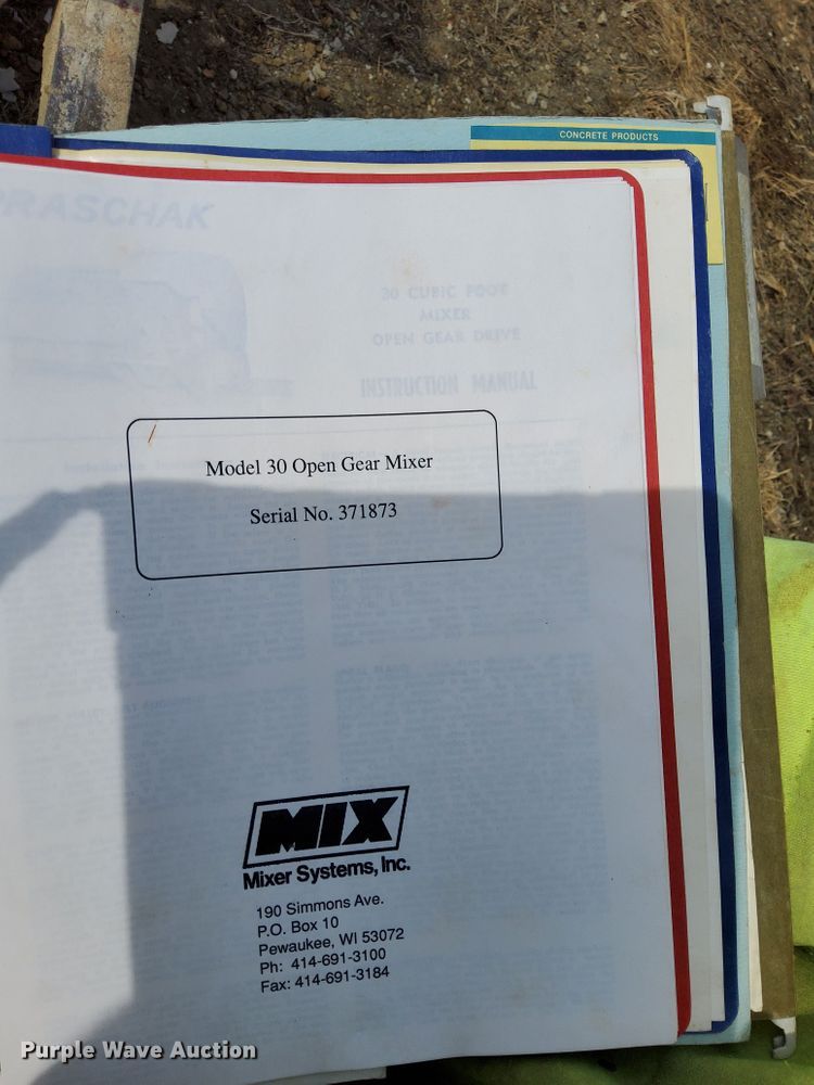 image for item IM9793 Mixer Systems 30 Open Gear Mixer  cement mixer