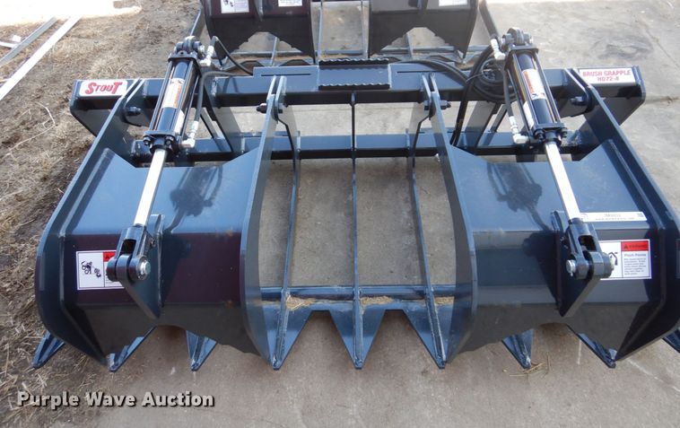 image for item IM9802 Stout HD 72-8 skid steer grapple bucket