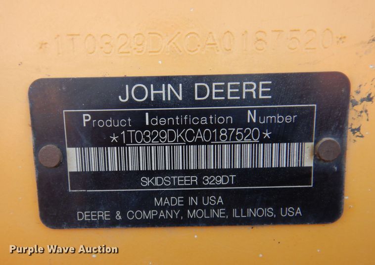 image for item IM9807 2010 John Deere 329DT  tracked skid steer loader