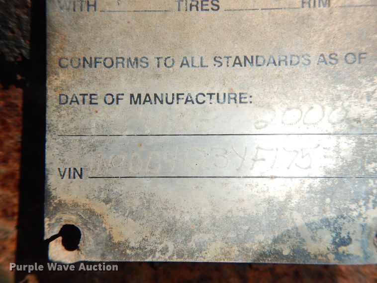 image for item JE9620 2000 Neville  drop deck equipment trailer