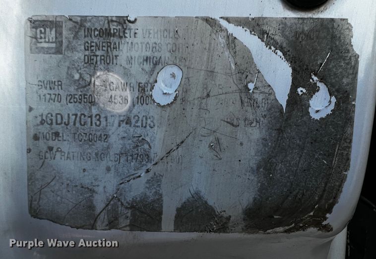 image for item JH9410 2007 GMC C7500  utility / service truck