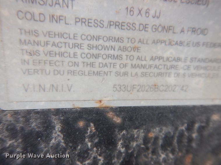 image for item JK9558 2011 H&H Trailers  equipment trailer