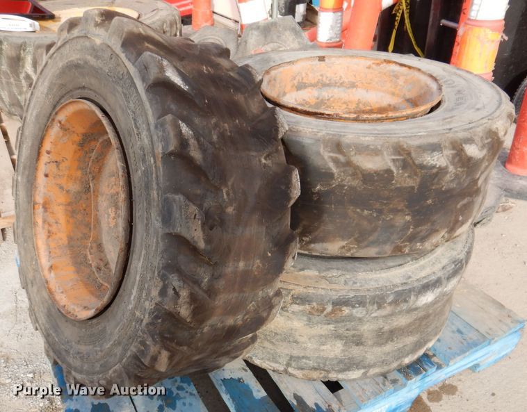 image for item JK9560 (3) 12-16.5 tires and wheels