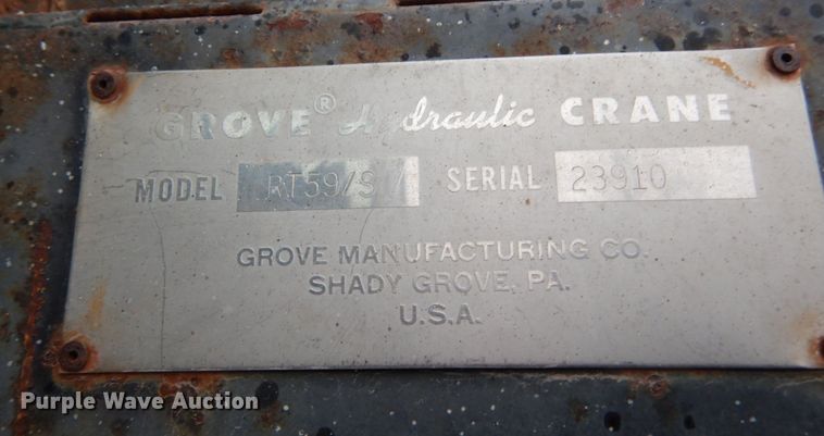 image for item JK9775 1973 Grove RT59/S  crane