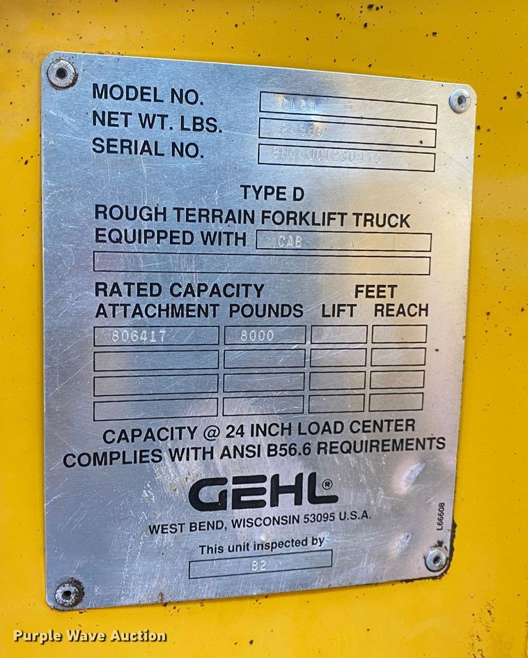 image for item JN9199 1999 Gehl DL8H  telehandler