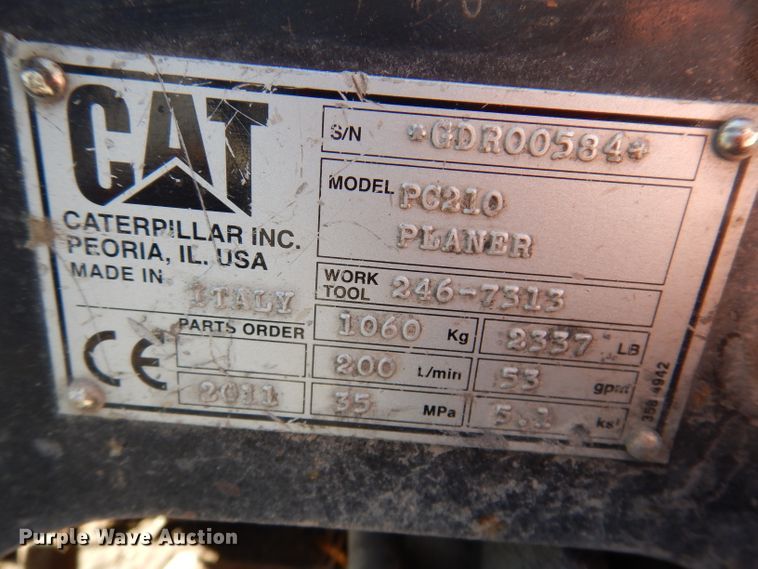 image for item KG9973 Caterpillar 43" W skid steer cold planer