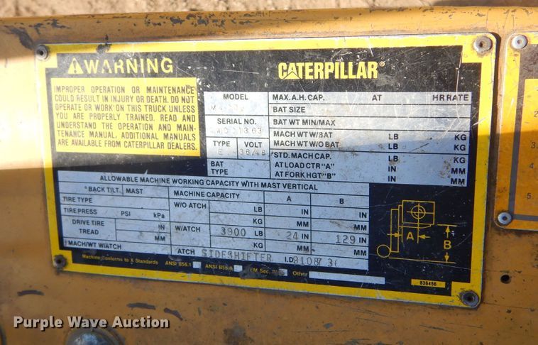 image for item MX9816 Caterpillar M40D  forklift