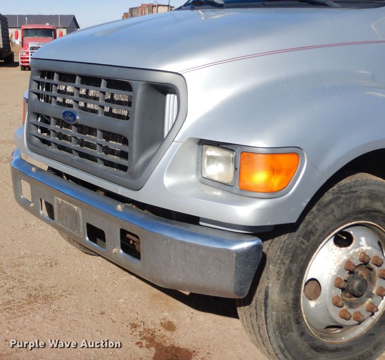 image for item MX9817 2000 Ford F650  Crew Cab flatbed truck