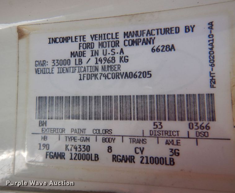 image for item DM5376 1994 Ford F700  bucket truck