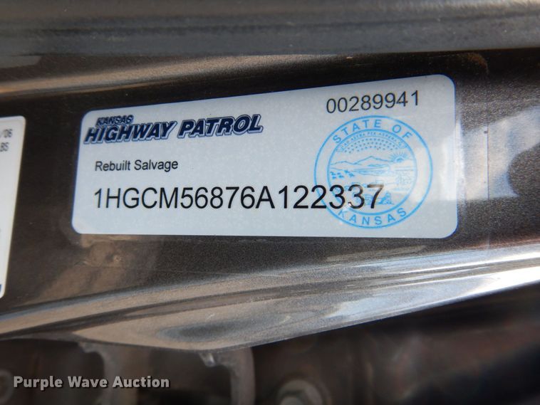 image for item DN1322 2006 Honda Accord