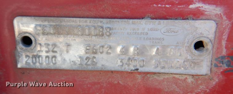 image for item DN1347 1971 Ford F600  flatbed truck