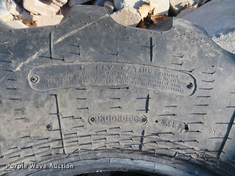image for item DN7907 (2) Goodyear 19.5L-24 tires