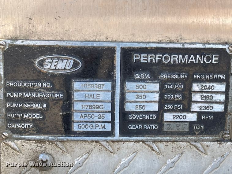 image for item FV9256 1994 Ford LNT9000  pumper fire truck