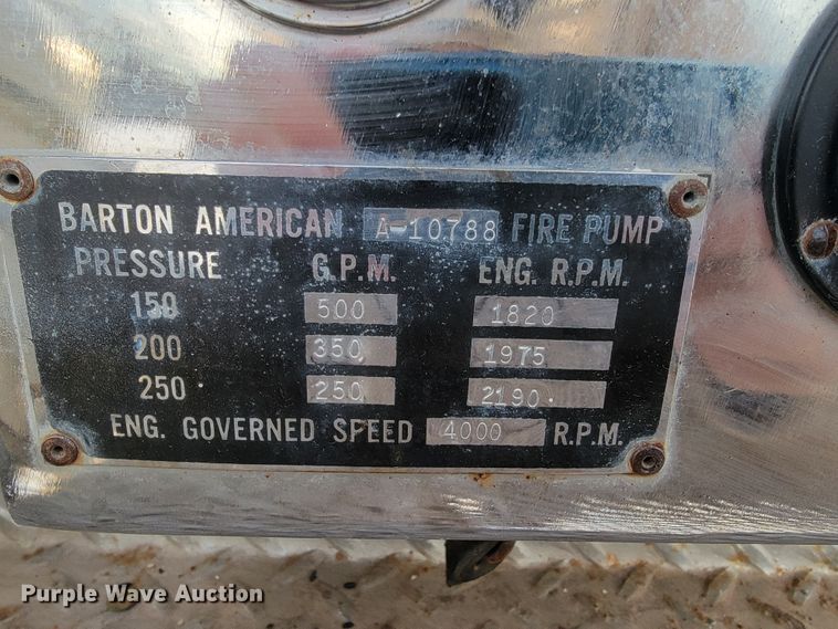 image for item JE9911 1974 Ford F600  pumper fire truck