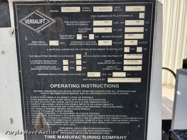 image for item JG9197 2008 Ford F550 Super Duty XL  bucket truck